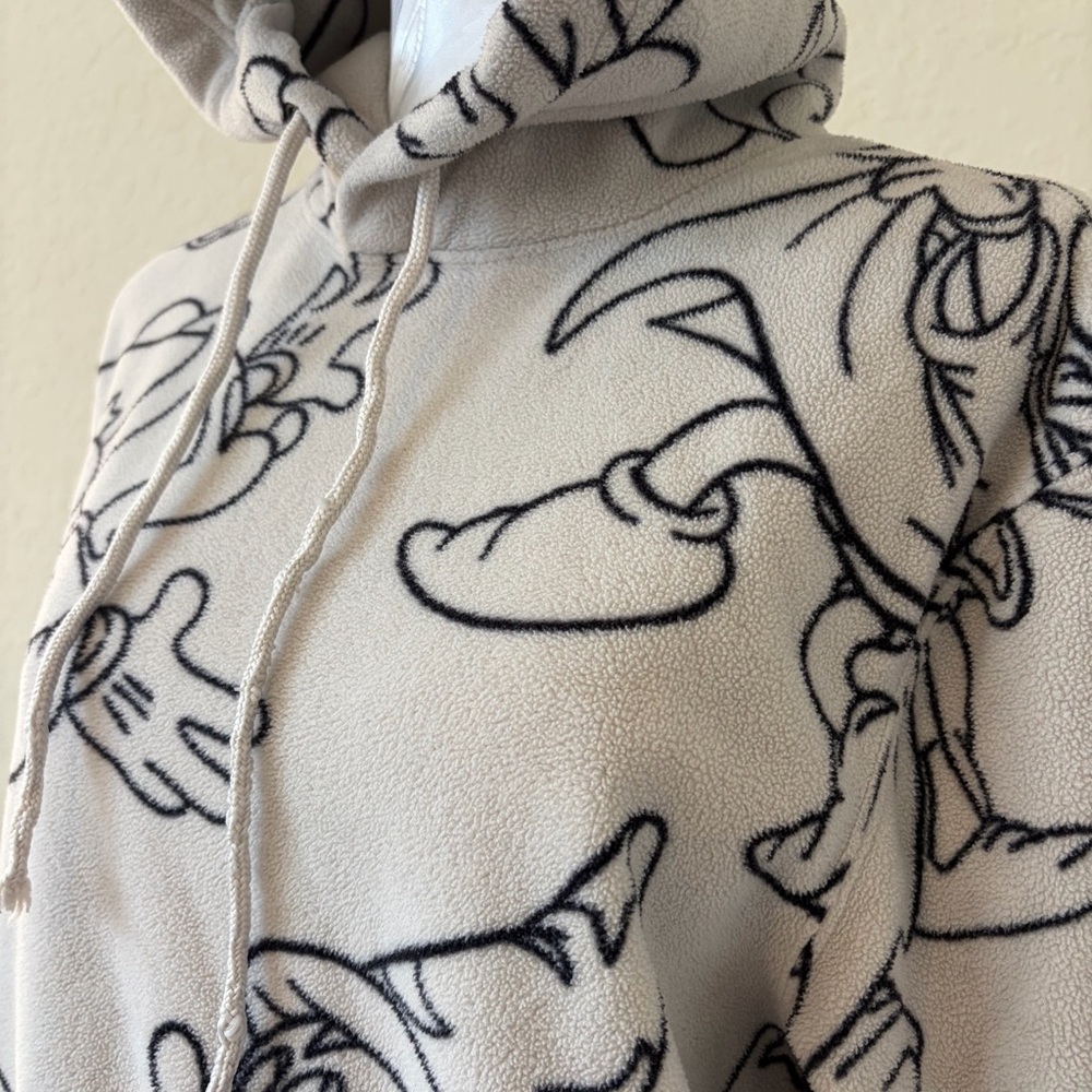 H&M Disney Wizard Mickey‎ Mouse Cream Fleece Hoodie XS - Picture 7 of 15